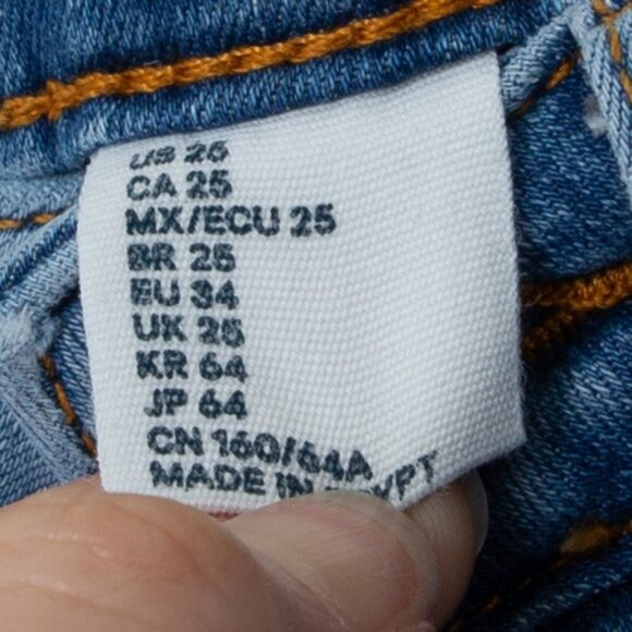 Forever 21 High Rise Skinny Denim Jeans Size 25 - Picture 4 of 7